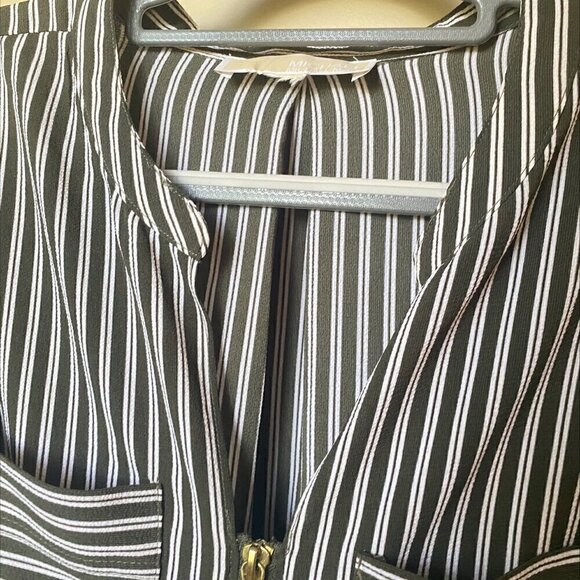 Michael Kors Chiffon Crepe Stripped Womens Blouse - Picture 5 of 12